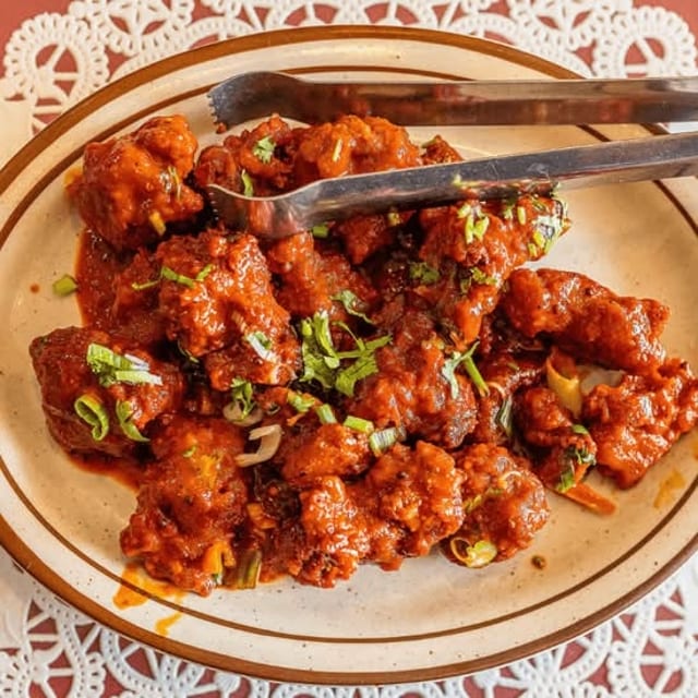 Chicken Chili Momos.